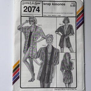 Stretch & Sew Wrap Kimonos Uncut Pattern 2074 S, M, L